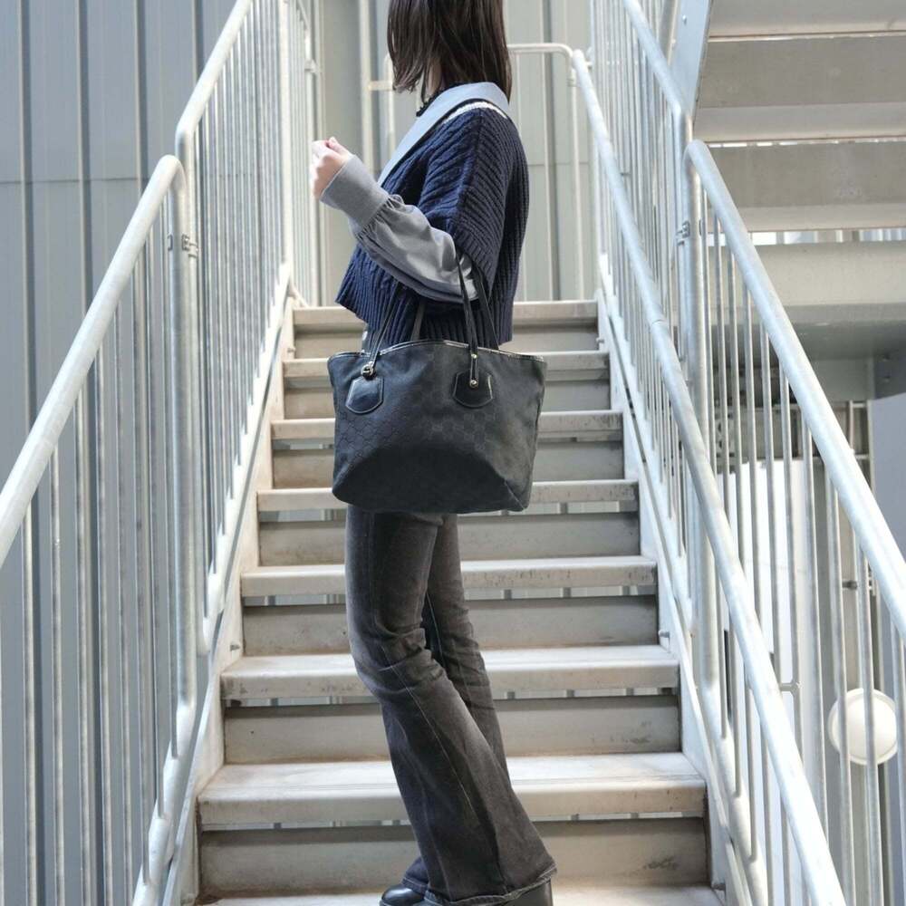 GUCCI Black Canvas Tote Bag - Picture 13 of 13